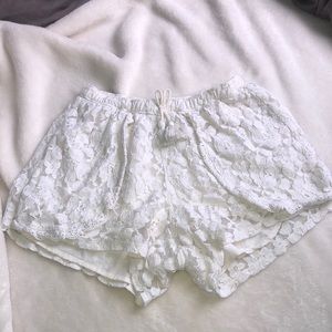 abercrombie kids lace loose shorts
